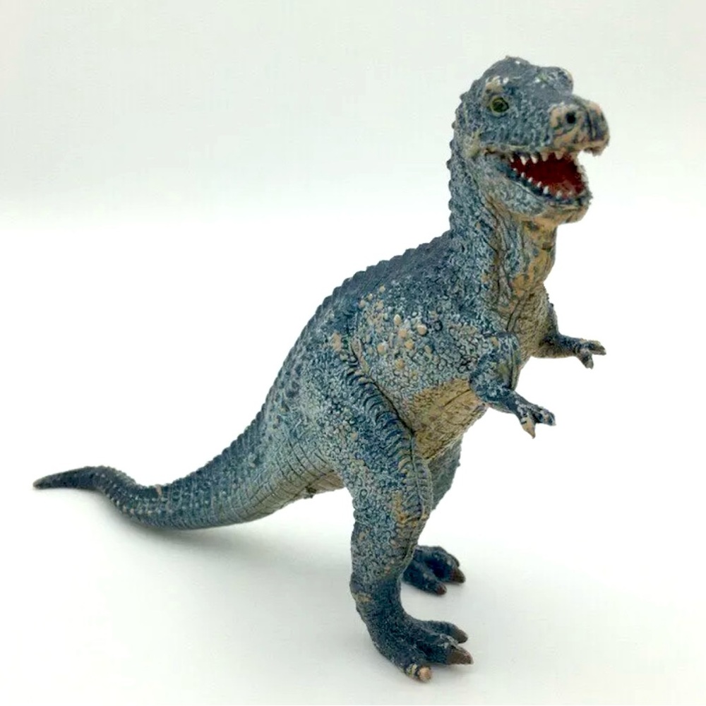 Vintage 1980s Allosaurus Dinosaur Rubber Toy Figurine Made by AAA Toys 9”